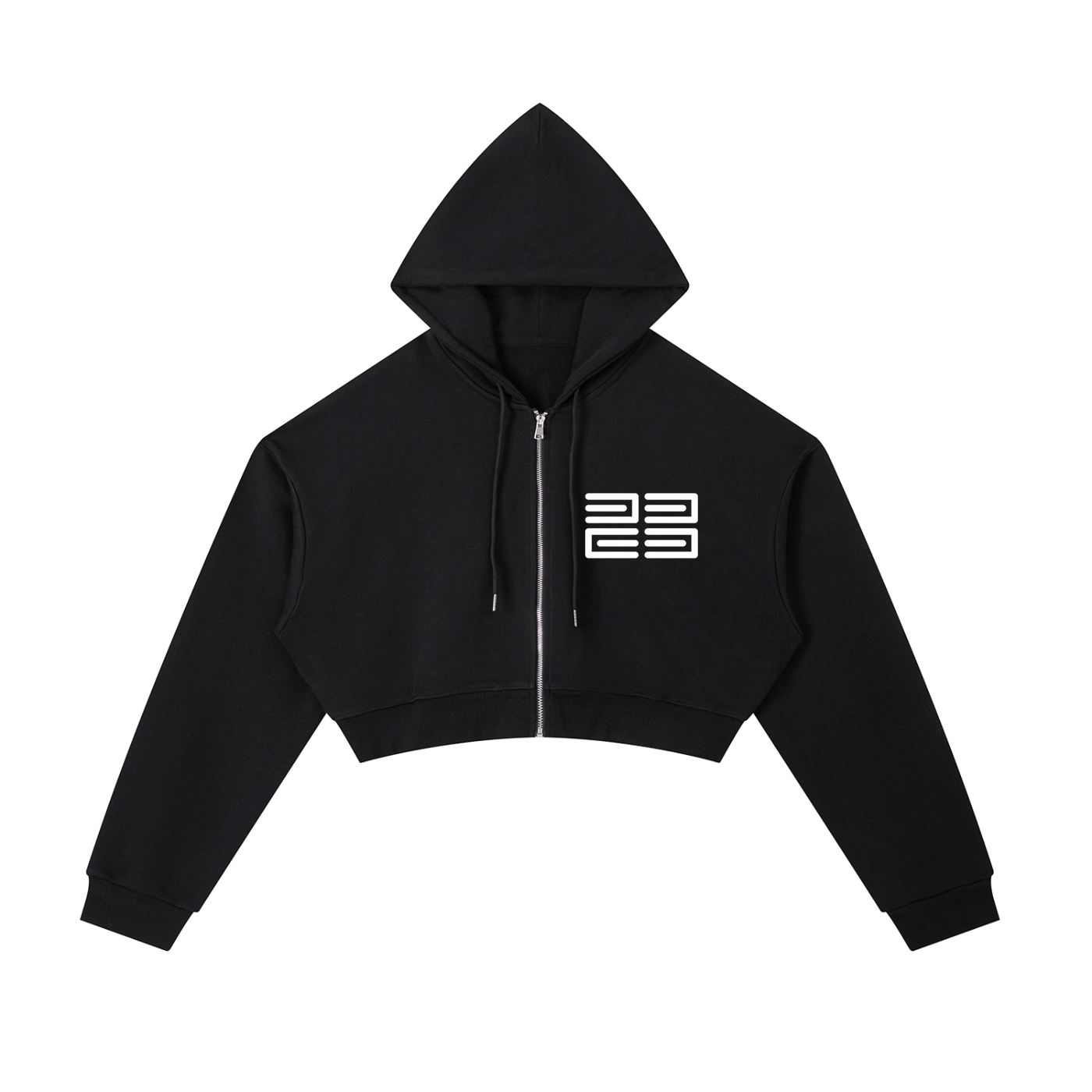 Cropped Zip-Up Hoodie