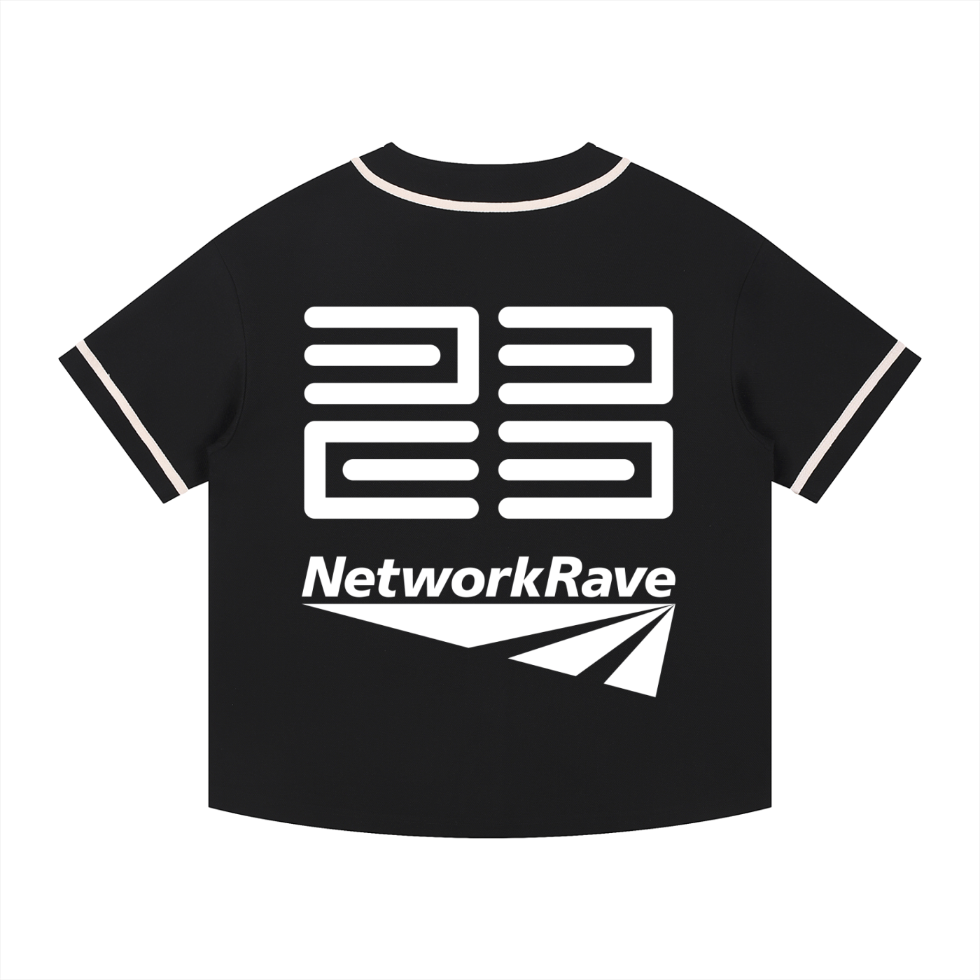 Contrast Piped Button-Up Jersey